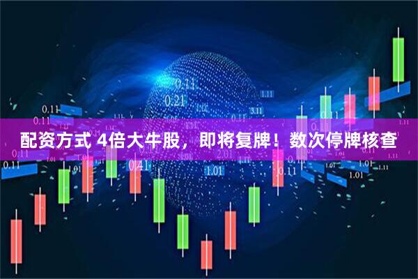配资方式 4倍大牛股，即将复牌！数次停牌核查